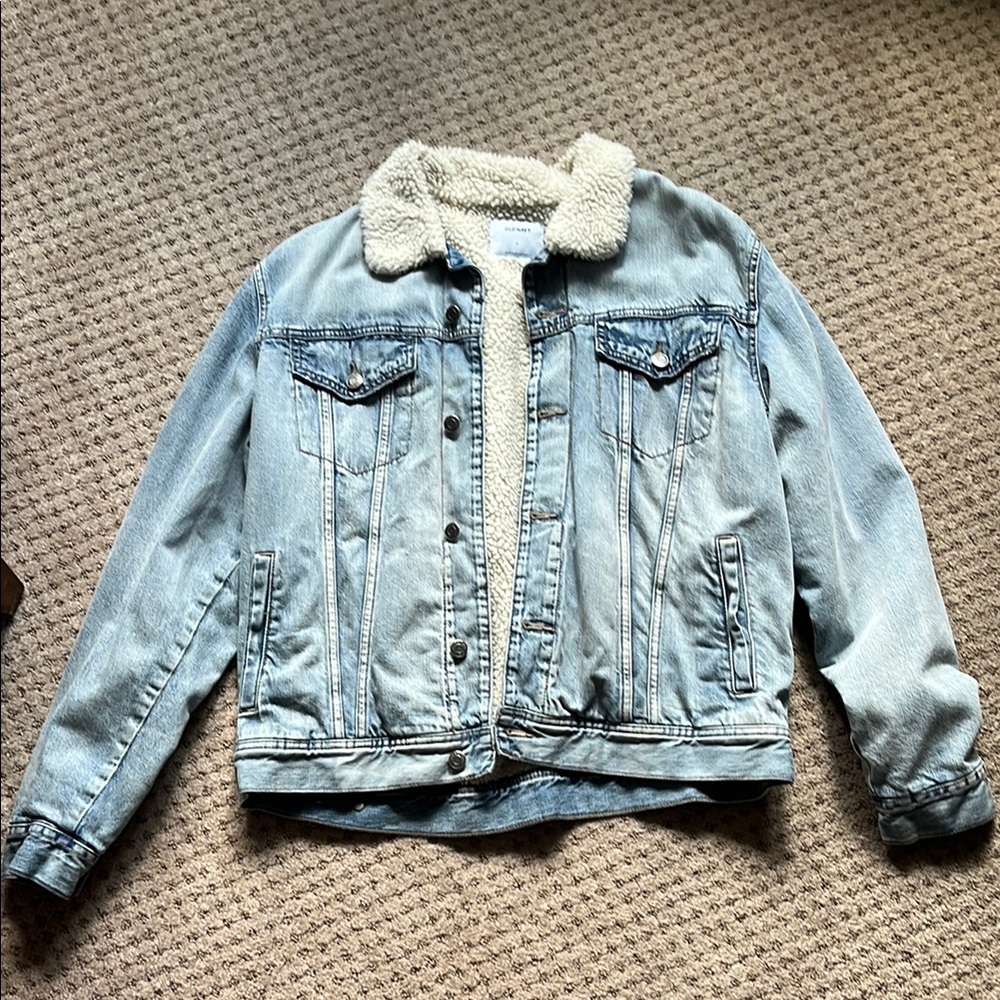 Old Navy Denim Jacket with Sherpa Collar